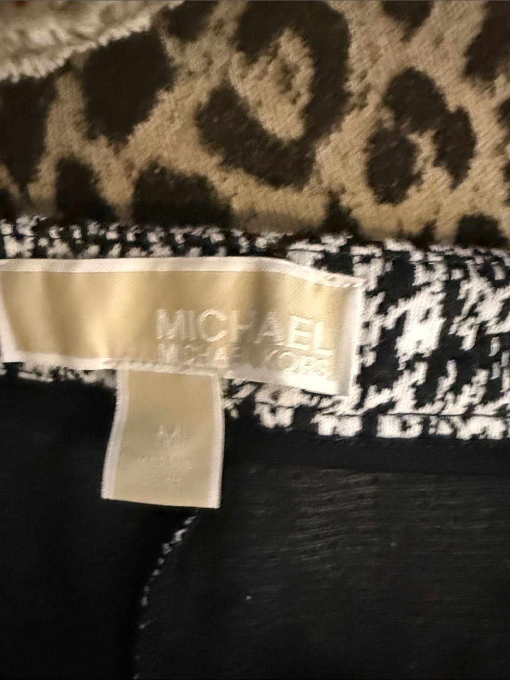 MICHAEL Michael Kors Black & White Glen Plaid Pants M